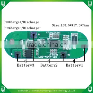 3s Electronic Controller PCM/BMS/PCB for Li-ion Battery Packs 11.1V thumbnail-1