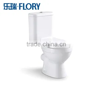 Ceramic Toilet Two Pieces Wash Down Close-couched Closet thumbnail-1