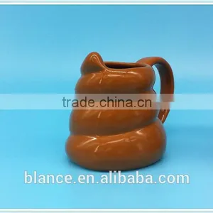 Poop Shape Coffee Mug in Shit Design Emoji Mug in Stock thumbnail-4