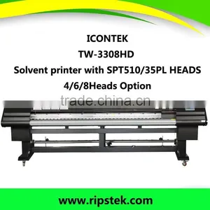 Icontek TW-3304HA Large Format Solvent Printer With SPT510/35PL thumbnail-1