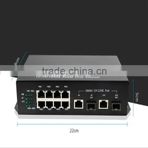 8 Port 10 100 1000mbps Poe Switch With 2 Gigabit Sfp Rj45 thumbnail-2