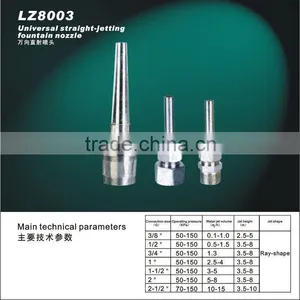 Chromed Universal Straight-jetting Fountain Nozzle thumbnail-1