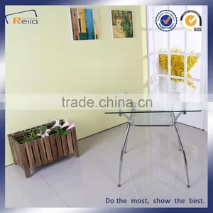 Glass Top, Metal Frame Dining Table thumbnail-3