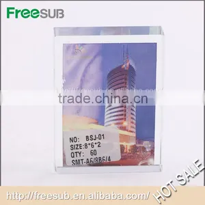Freesub BSJ01 L80*H60*W25mm Small Square Blank 3D Sublimation Crystal Photo Gifts thumbnail-4