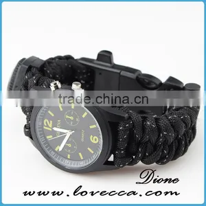 550 Paracord Survival Bangle, Stainless Steel Adjustale Size Clasp Survival Bracelet thumbnail-3