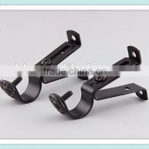 Home Decor Pair of Wall Bracket for 3 /4 Inch Rod Black thumbnail-1