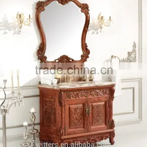 Dark Wood Bathroom Vanity Ideas WTS213 thumbnail-1