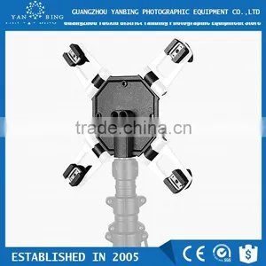 New Released HPUSN 4 in 1 Triple Mount Adapter Speedlite Speedlight Flash Umbrella Holder Light Stand Bracket thumbnail-1