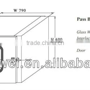 Pass Box, Air Shower Clean Booth Station, Electronic Industry Used Clean Room thumbnail-6