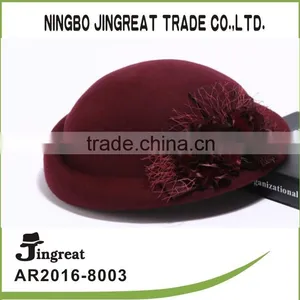 2015 New Autumn and Winter Hat Lady Korean Retro Beret Hat Tide Dome Warm Wool Hat. thumbnail-1