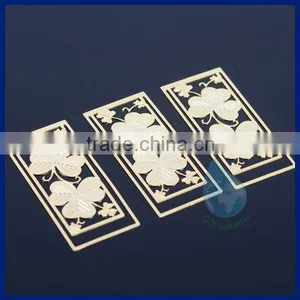 Beautiful Four Leaf Clover Metal Bookmark/super Thin Elegant Custom Brass Bookmark Wholesale thumbnail-1