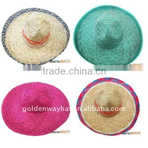 Custom Made Mexican Plain Sombrero Straw Hat thumbnail-1