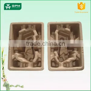 Molded Recyclable Pulp Cardboard Cosmetic Gift Set Packaging Box for Inner Packing Custom Pulp Tray for Sale thumbnail-3