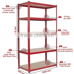HEAVY DUTY METAL SHELVING UNIT INDUSTRIAL BOLTLESS SHELVES STORAGE RACKING thumbnail-5