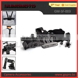 Gporo Chest Mount Harness Adjustable Elastic Body Chest Straps Belt 3way Adjustment Pivot Arm for Hero Camera Gopro Accessories thumbnail-1