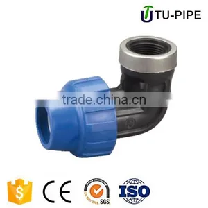 Agricultural Irrigation Pipe Fitting 90 Elbow With Female Threaded Offtake thumbnail-1