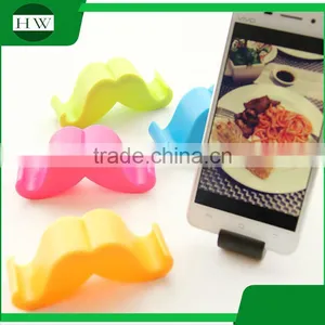 Multi Mini Plastic Portable Mustache Desktop Table Cell Mobile Phone Bracket Stand Support Holder thumbnail-1