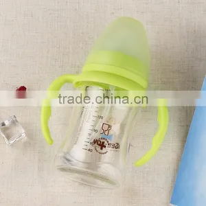BPA Free Wide Neck Glass Feeding Baby Bottle thumbnail-2