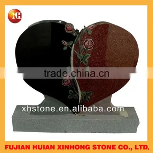 Top Quality Black and Red Heart Shaped Tombstone thumbnail-1