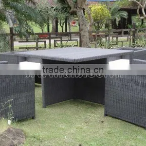 Outdoor Furniture Rattan Dining Table Set thumbnail-1