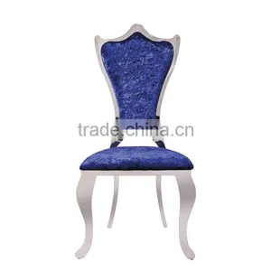 Painting Fabric Mirror Silver Legs Dining Chair Banquet Chair thumbnail-3