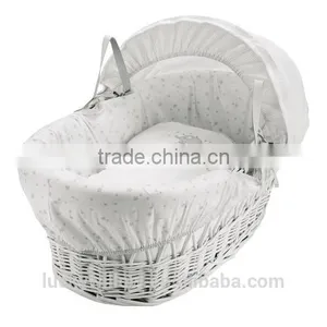 Hanmade Willow Baby Sleeping Basket/baby Cribs/eco Wicker Bassinet thumbnail-1