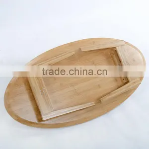 Eco-friendly Bamboo Morden no Folding Round Coffee Table for Living Room thumbnail-3
