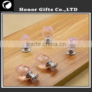 Diamond Shape Crystal Glass Pull Handle Cupboard Cabinet Drawer Door Furniture Knobs thumbnail-1