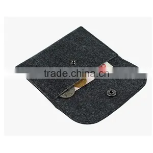 Eco Friendly Personalized Grey Felt Card Holder for Available thumbnail-5