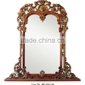 French Provincial Console Table With Framed Mirror in Large Size thumbnail-4