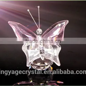 Wholesale Beautiful Crystal Butterfly Model Crystal Figurine Gift thumbnail-1