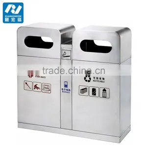 High Quality Outdoor Metal Recycle Trash Bin thumbnail-1