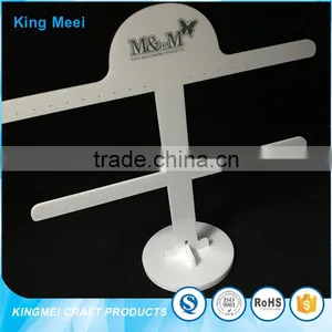 2017 New Fashion Milky White Acrylic Jewelry Display Stand thumbnail-1