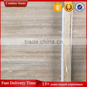 Polished Beige Stone Italian Travertine Marble Tiles and Slabs thumbnail-6
