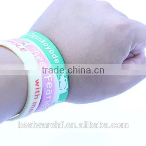 Adult Size Debossed Inkflled Ladies Cancer Awareness Bands thumbnail-4