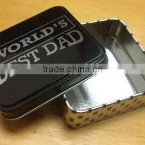 Square Jewelry Case for Father's Day, Metal Gift Tin Case thumbnail-1
