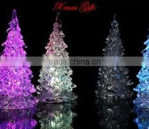 Cheap 2016 New LED 7 Colors Changing Acrylic Christmas Tree Night Light Lamp Home Decor Gift thumbnail-2