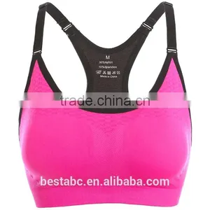 Hot Sexy Woman Spandex Fitness Sports Bra thumbnail-4