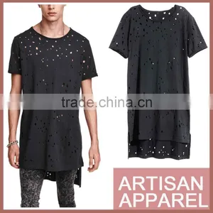 T-shirt With a Hole Pattern Printing Polyester Apparel Custom t Shirts Custom Casual Half Sleeves thumbnail-1