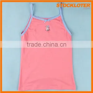 Pink Stripe Cotton Camisole for Girls Stocklot thumbnail-2