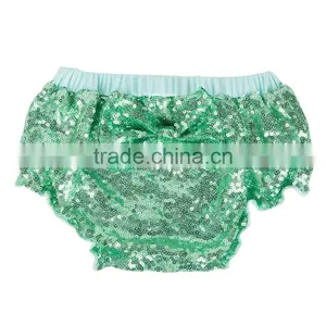 Adorable Baby Diaper, Double Sequin Baby Bloomers, Wholesale Baby Ruffle Bloomers thumbnail-4