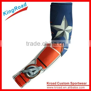 Custom Sublimation Printing Lycra Sleeve Compression Arm Warmers for Men thumbnail-6