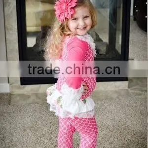 Wholesale Cheap Baby Clothes Boutique Baby Ruffle Shorts and Icing Jogging Pants thumbnail-2