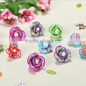 Unique Design Porcelain Flower Beads for Mobile Shell Decorations Handmade Polymer Clay Beads for Earrings Accessories thumbnail-1