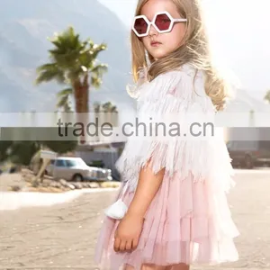 2017 Summer Baby Girls Party Refreshing Tulle Lace Fabric Shawl for Kids Clothing thumbnail-1
