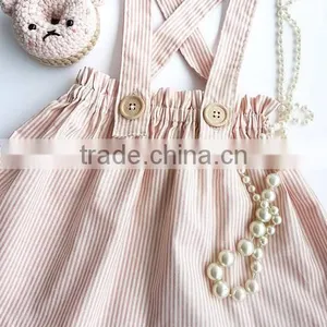 New Designs 0-6 Years Baby Summer Frocks Designs Baby Girl Stripes Cotton Dress thumbnail-3