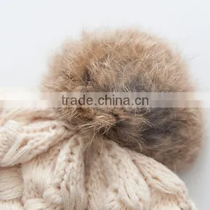 F40866A Crochet Kids Hat Fashion Winter Kids Hats Caps Beanie Hats With Topball thumbnail-6