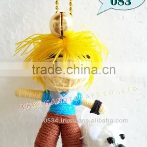 Handmade Keychains Keyrings Voodoo Doll String Accessories Bag Gifts thumbnail-1