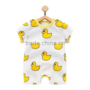 Wholesale Baby Cotton Rompers Cute Printed Short Sleeve Baby Onesie thumbnail-5