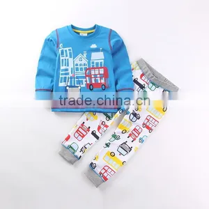 Wholesale 100% Cotton Spring Autumn Children Pajamas Set thumbnail-1